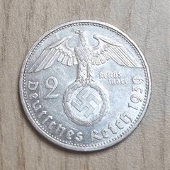 1939 Germany 2 Reichsmark Paul von Hindenburg