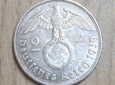 1939 Germany 2 Reichsmark Paul von Hindenburg