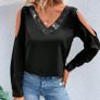 SHEIN Contrast Sequin Cold Shoulder Blouse. Size 16. New Image 4
