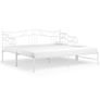 Sofa Bed Frame White Metal 90x200 cm Image 2