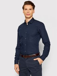 Hugo Boss Mens Shirt C-jenno Shirt, Blue , 44 Uk, 54 Eu, Size Xl , 17.5 Us