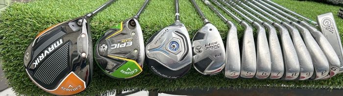 Full set of left handed golf clubs