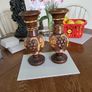 Vases carved wooden Image 2