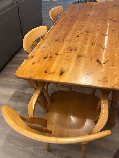 Dining table and chairs