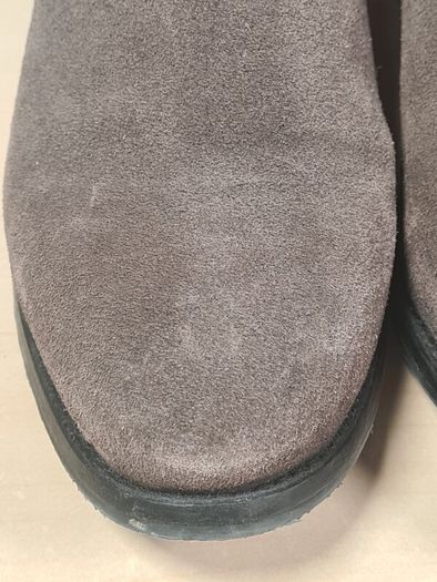 Women's Amy Huberman Bourbon Ankle Boots Heels Grey Leather Suede Size Uk 6 Eu 39