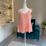 Ladies Orange & White Checkered String Top from Pepco Image 4