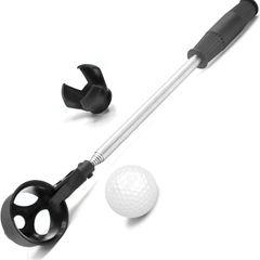Golf Ball Retriever, 6ft/9ft Stainless Telescopic Golf Ball Retriever for Water, Golf Ball Putter Grabber Claw Sucker Tool, Golf Accessories Golf Gift for Men, Weight: 0.5 Lbs