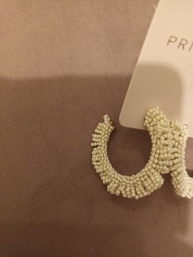Cream beaded earrings