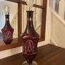 Vintage Bohemian style Ruby glass decanter Image 6
