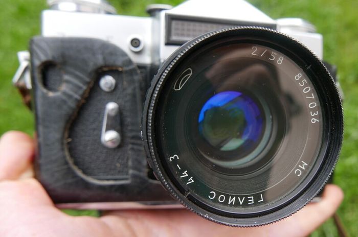 Vintage  Zenit E Point And Shoot Film Camera Silver Tested