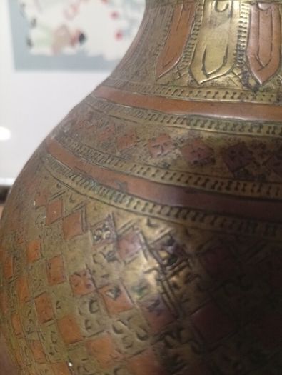 antique Indian brass lota  over