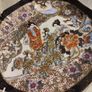 Geisha girl hanging plat  Japanese porcelain Geisha ware made in Japan hand painted black rim red gold fine china mark collectible Image 4