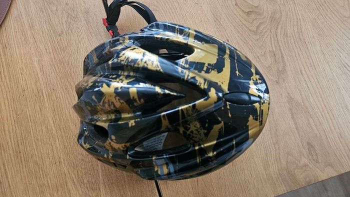 Brenda Sport Adult Cycling Helmet - Black & Gold Graffiti Graphic