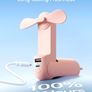 Handheld Mini Fan, 3 IN 1 USB Rechargeable Portable Fan [12-19 Working Hours] with Power Bank, Flashlight, Pocket Design for Travel/Summer/Concerts/Lash, Gifts for Women (Pink) Image 6