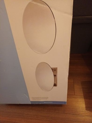 Sandon Brushed Stainless  Steel Oval Bathroom  Cabinet  & Double Sided Mirror. Never Opened.