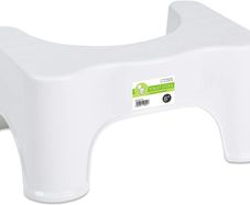 Squatting Step Toilet Stool | 8 Inch Non-Slip Bathroom Squat Aid | Proper Toilet Posture Footstool