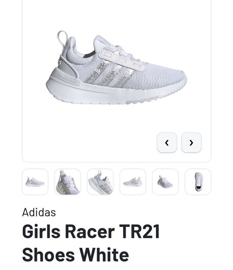 Brand New Adidas Girls Racer TR21 Trainers - Size - U.K.12K - RRP - 39.99 - Open To Offers!!