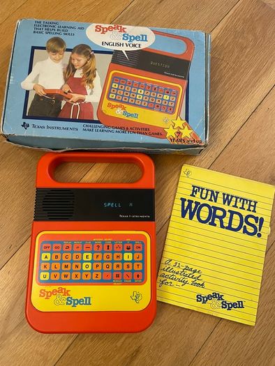 Speak and Spell original 1978 Texas Instruments boxed working English voice