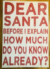 Dear Santa Christmas canvas
