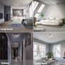 LED Ceiling Light, Elegant Curved Design 4 Built-in LED Boards, 28W Cool White Light 6000K,Modern Ceiling Fixture for Living Rooms, Kitchen Hallway and Bedroom,2000 Lumens Image 5