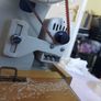 Brother Sewing Machine Model E, 671, With Pedal-Power Supply, Accessories, in reasonable condition, Box Cover & Base wood has major wear, but actually machine seems fine Image 9