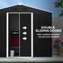 Garden Shed 8 x 6ft Grey Image 6