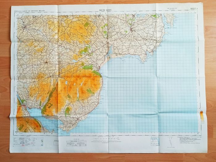 Vintage Ordnance Survey maps of Northern Ireland set of 9 maps