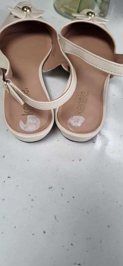KENSIE beige sling backs with floral detail Sz 7UK