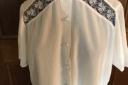 White Short Sleeve Blouse