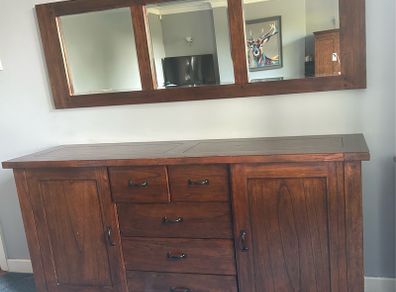 Sideboard & matching mirror