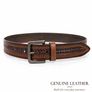 Unisex Genuine Leather Tooled Belt Vintage Floral Western Leather Belt Image 7