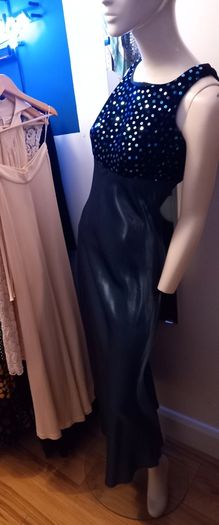 Emerald Green Formal Satin Velveteen Evening Dress