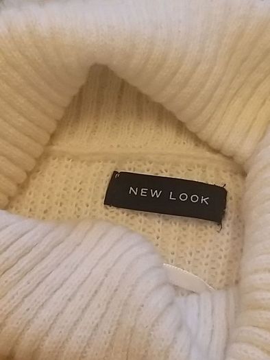 Cream Polo Neck Poncho