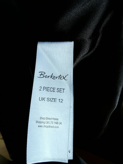 Berkertex black dress 2 piece set UK 12