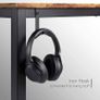 Computer Desk, Office Work Desk for student and worker, Writing Desk with drawer and Headphone Hook, Laptop Table with shelves, Modern Style Desks for Bedroom Image 4
