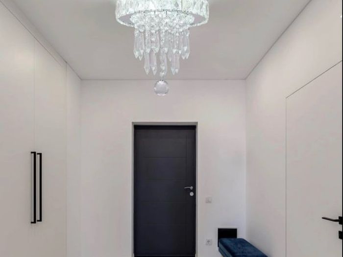 Brand New Deckrico Crystal Ceiling Light 30cm Modern Lamp Chrome LED Chandelier