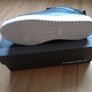 men's navy leather trainers Image 4