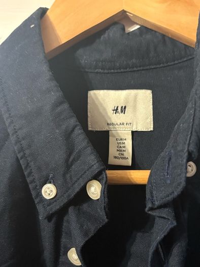 H and m long sleeve navy shirt