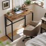 Folding Computer Desk Rustic Brown 80 x 40 cm Image 2