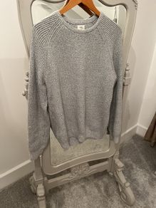 Light Grey Ribbed Jumper size XL