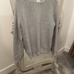 Light Grey Ribbed Jumper size XL