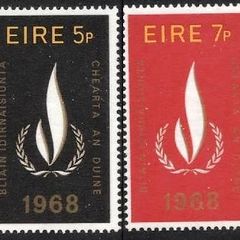 1968 Ireland International Human Rights Year Commemorative Stamp Mint Never Hinged (MNH)