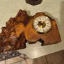 Unique redwood burl hand-crafted clock Wall or Mantel Clock Image 8