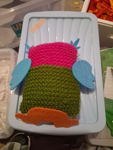 hand knitted owl