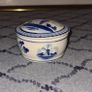 Vintage Dutch Porcelain Delft Windmill Pin Box/ Trinket Box Image 3
