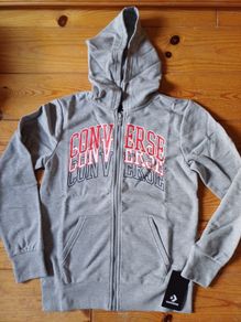 BNWT Age 12-13 Grey Converse Hoodie