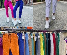 ladies italian stretch trousers 10/16