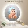 600 mm Round-Bathroom-Mirror-with-Lights, LED-Bathroom-Mirror with Dimmable, 3 Colour Temperatures, Anti-Fogging, Memory Function, HD Tempered Glass, IP44 LED Mirror Image 2