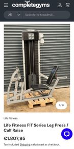 Life Fitness commercial leg press and calf raise