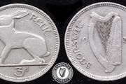 [#698] - Ireland 1934 | Irish 3d | Three Pence | Hare | KM.4